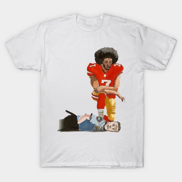 Colin Kaepernick - Derek Chauvin T-Shirt by Nashida Said